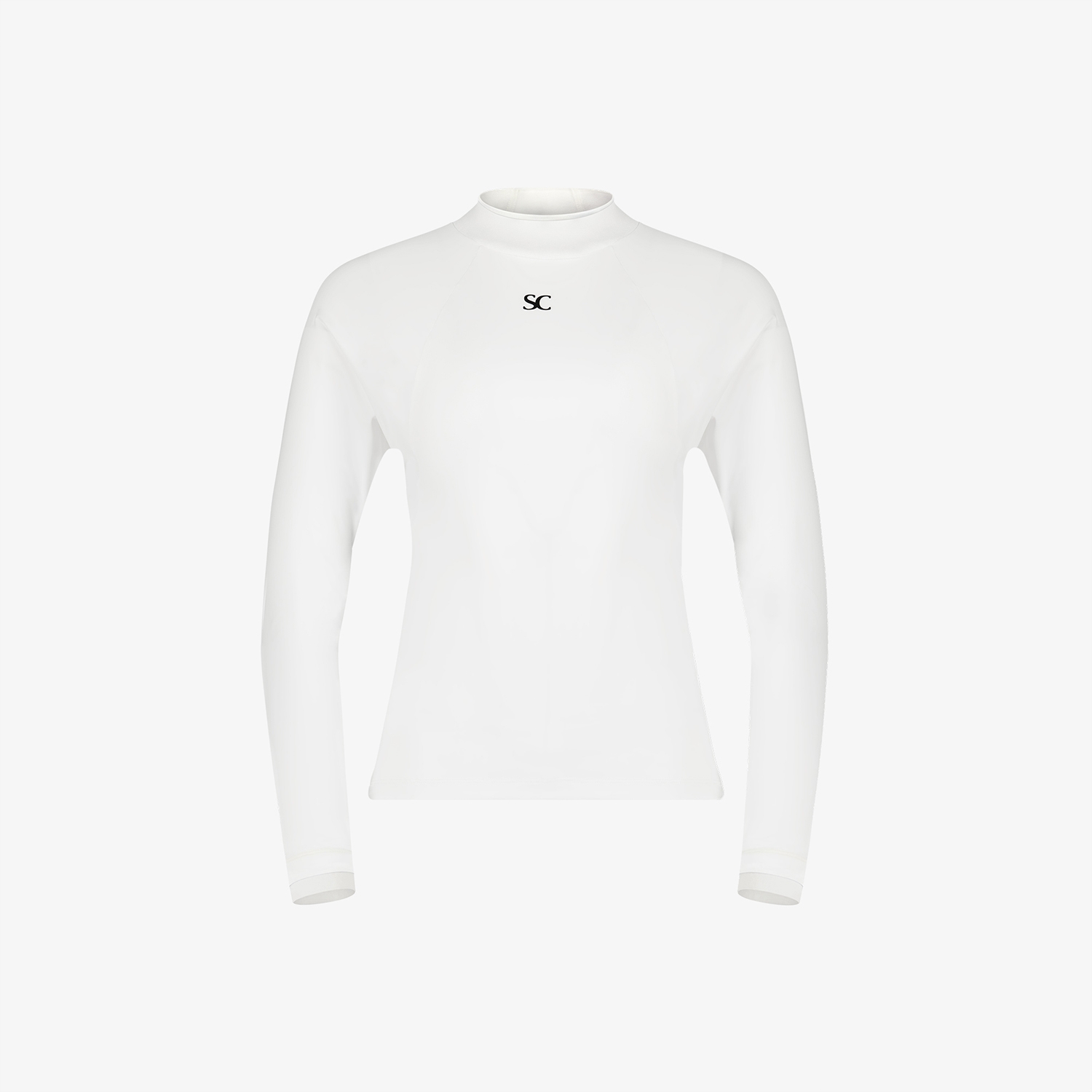 사우스케이프 여성 하이넥 라이트핏 베이스레이어_화이트