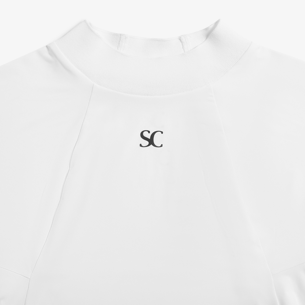 사우스케이프 여성 하이넥 라이트핏 베이스레이어_화이트
