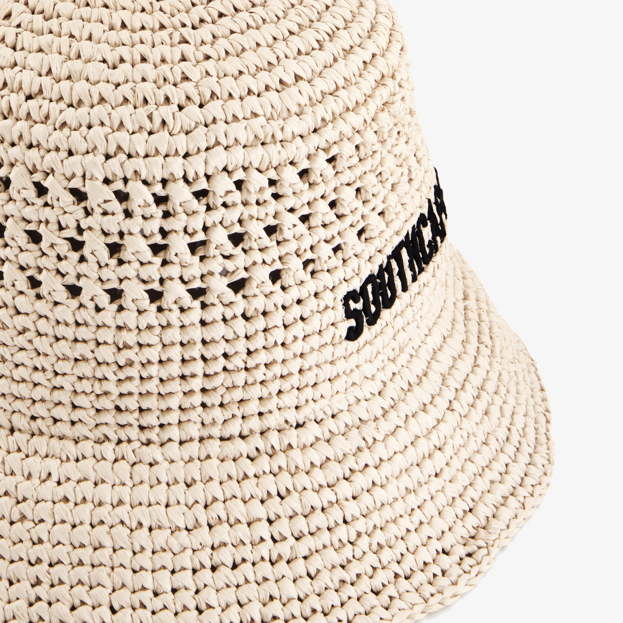 사우스케이프 여성 내추럴 라피아 버킷햇_라이트 베이지