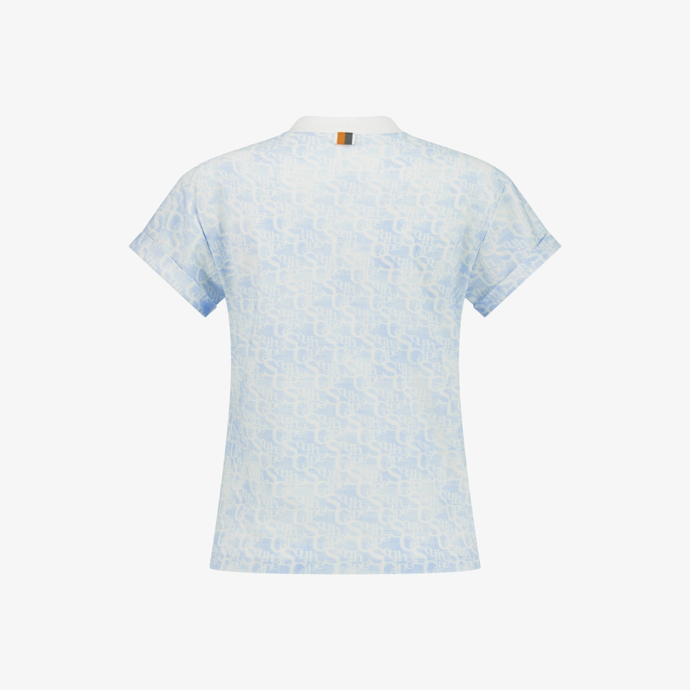 사우스케이프 여성 SC 로고플로우 티셔츠_라이트 블루