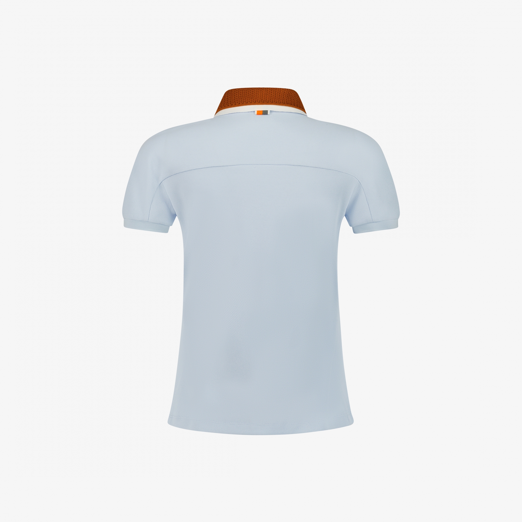 사우스케이프 여성 배색 레이어드 카라 티셔츠_라이트 블루