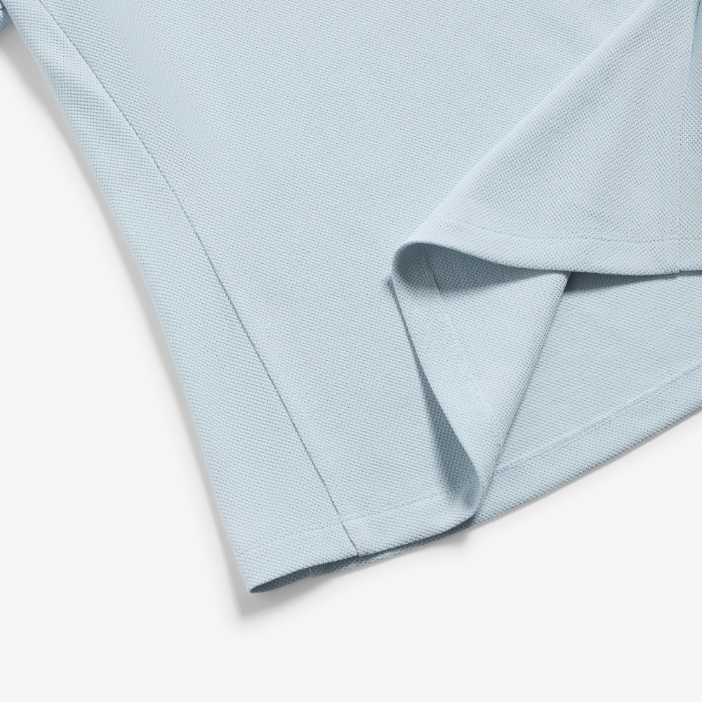 사우스케이프 여성 배색 레이어드 카라 티셔츠_라이트 블루