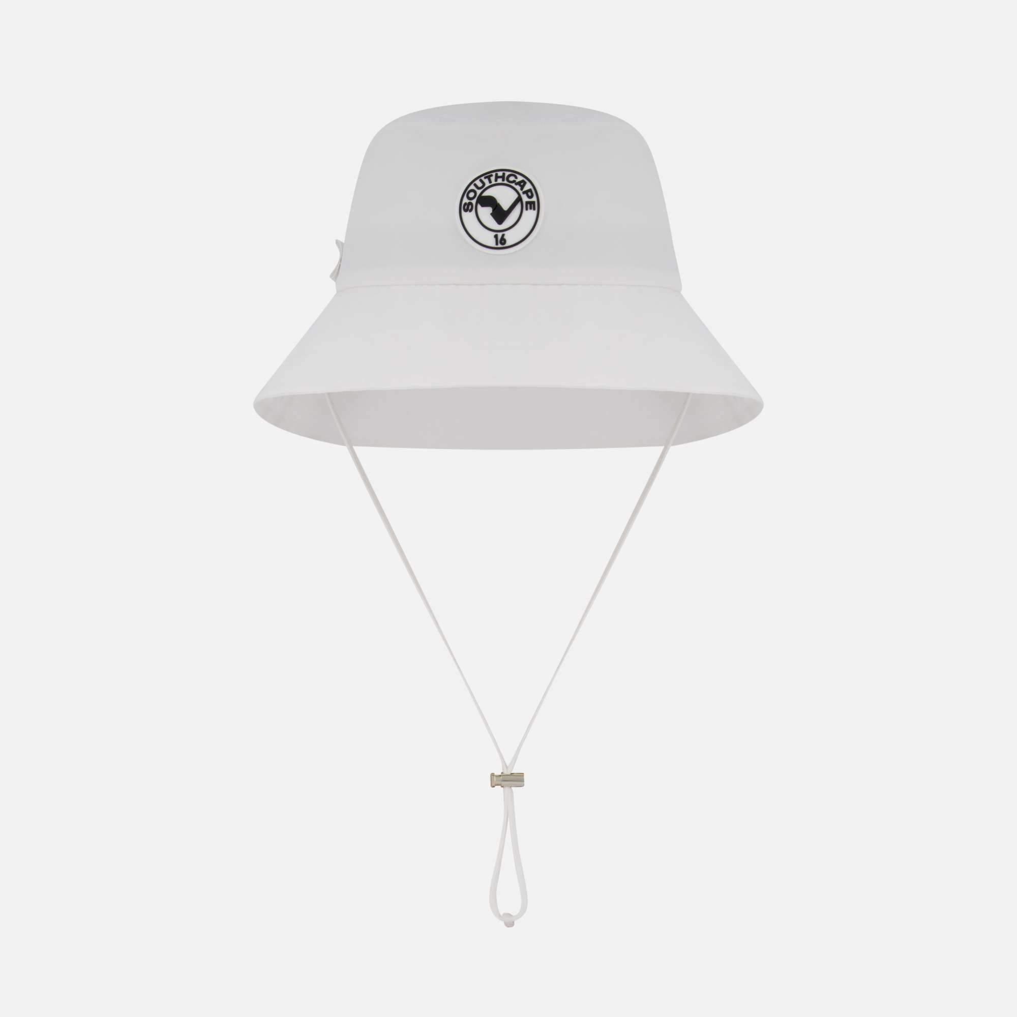 사우스케이프 여성 원형 볼란테 스트랩 버킷햇_화이트
