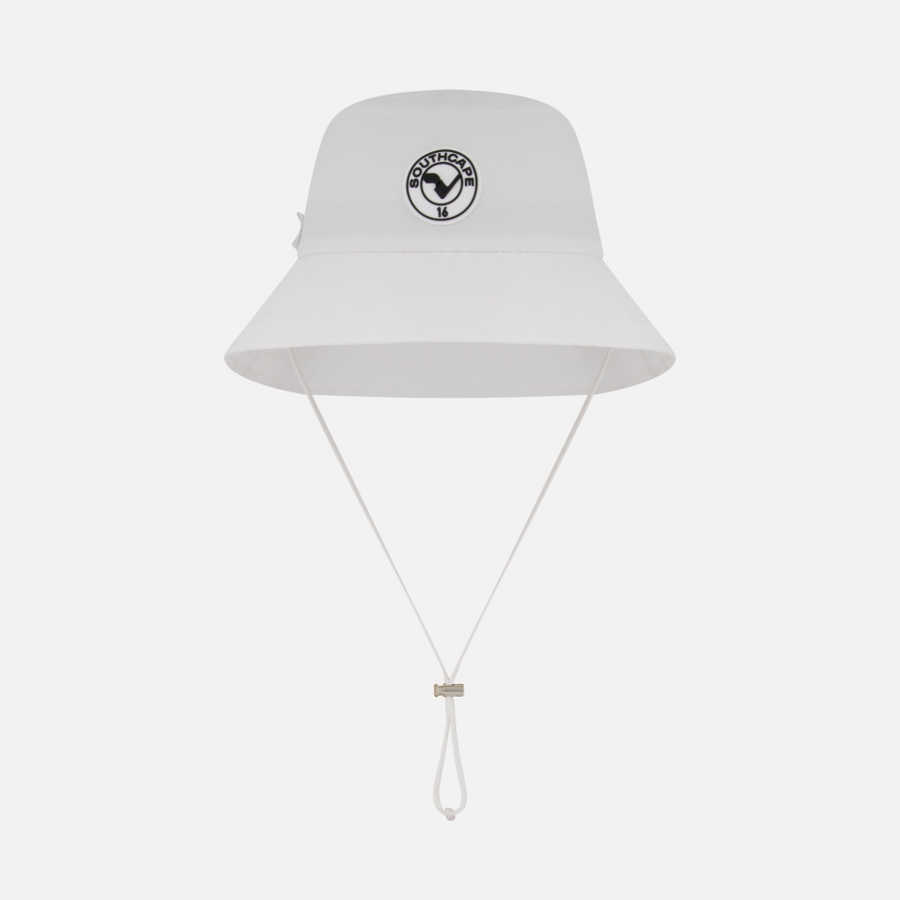 사우스케이프 여성 원형 볼란테 스트랩 버킷햇_화이트