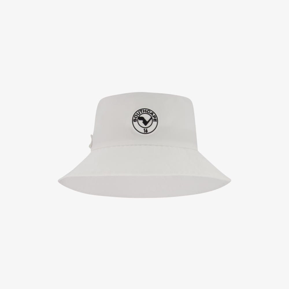사우스케이프 여성 원형 볼란테 스트랩 버킷햇_화이트
