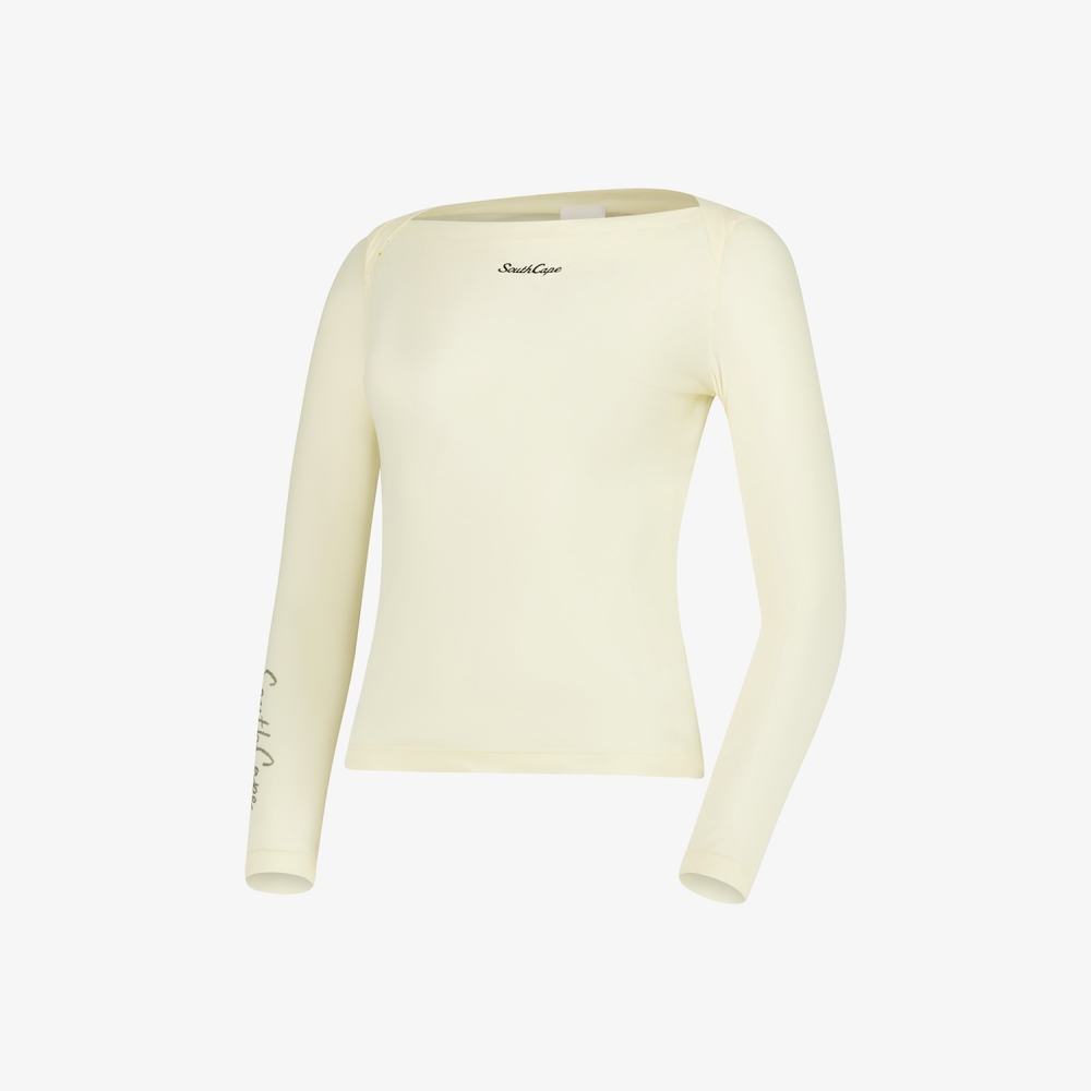 사우스케이프 여성 보트넥 베이스레이어_아이보리