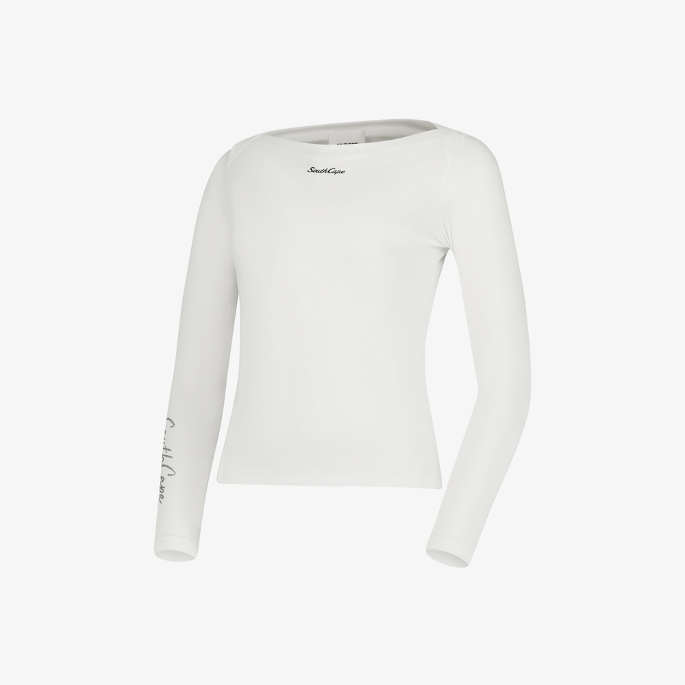사우스케이프 여성 보트넥 베이스레이어_화이트