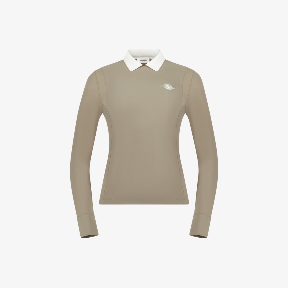 여성 사우스크로스 2-WAY 카라 베이스레이어_세피아