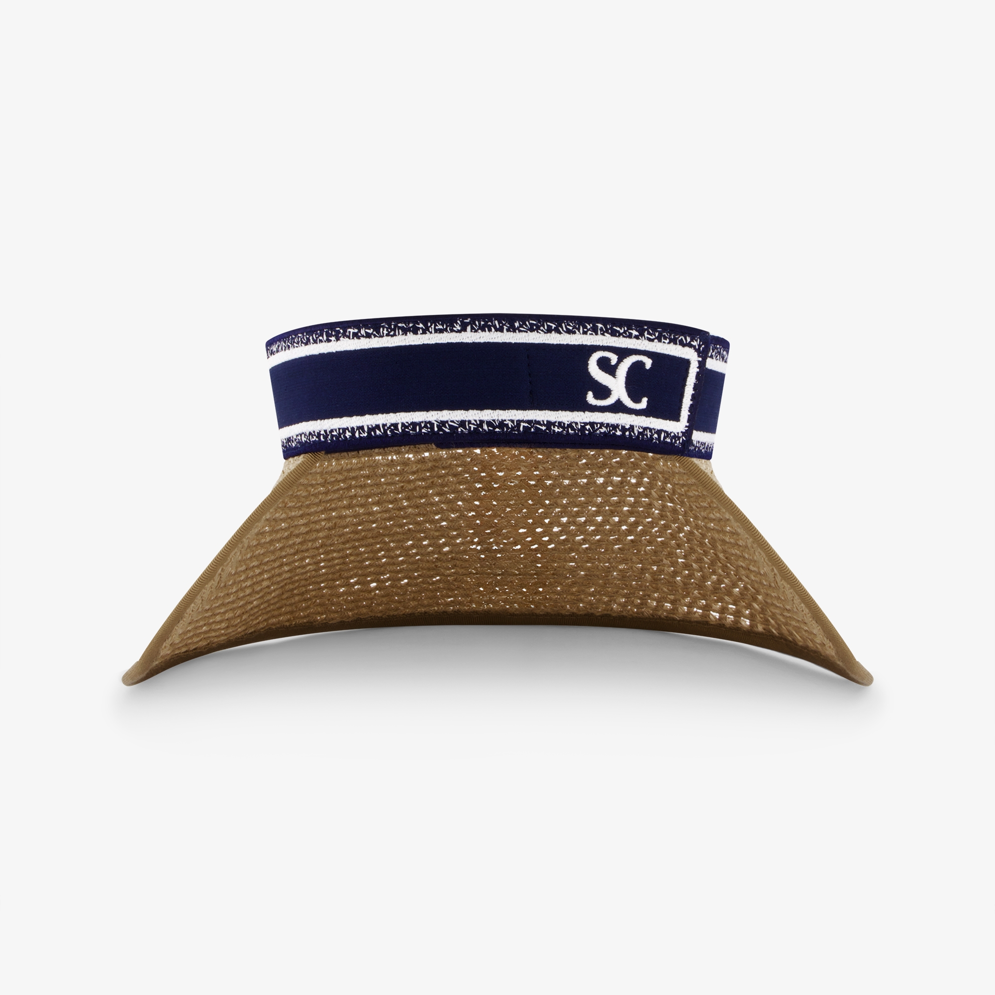 사우스케이프 여성 와이드 라피아 배색 바이저_베이지