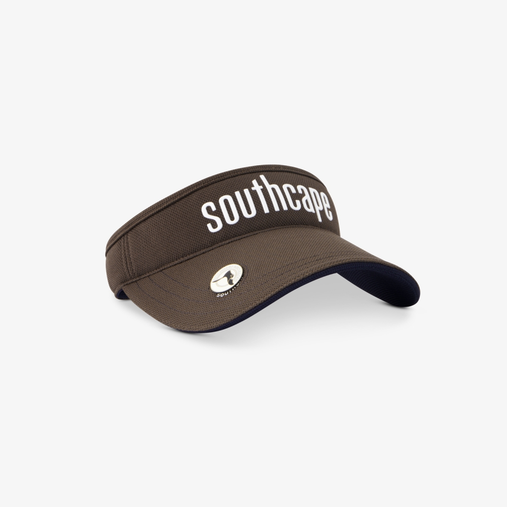 사우스케이프 남성 SOUTHCAPE 로고 볼마커 바이저_브라운
