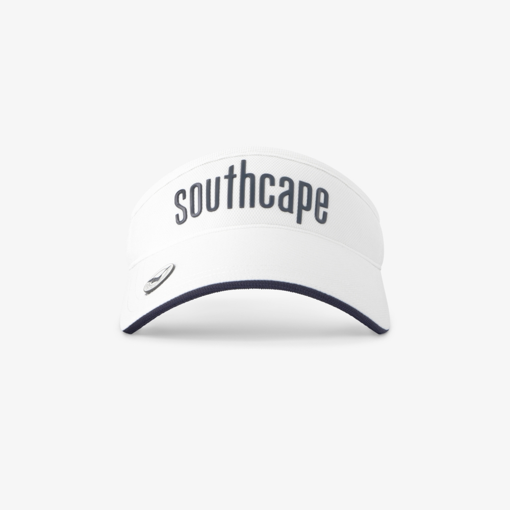 사우스케이프 남성 SOUTHCAPE 로고 볼마커 바이저_화이트