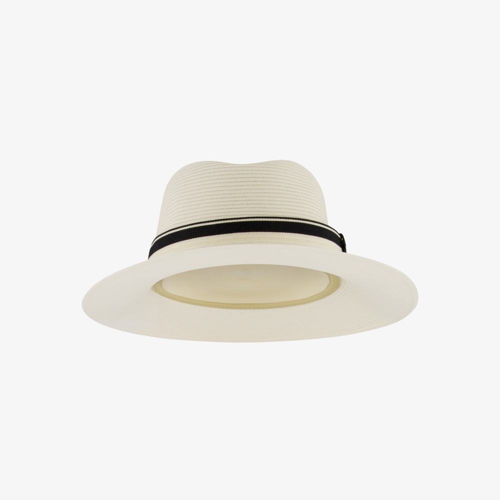 사우스케이프 여성 클래식 라피아 페도라 햇_화이트