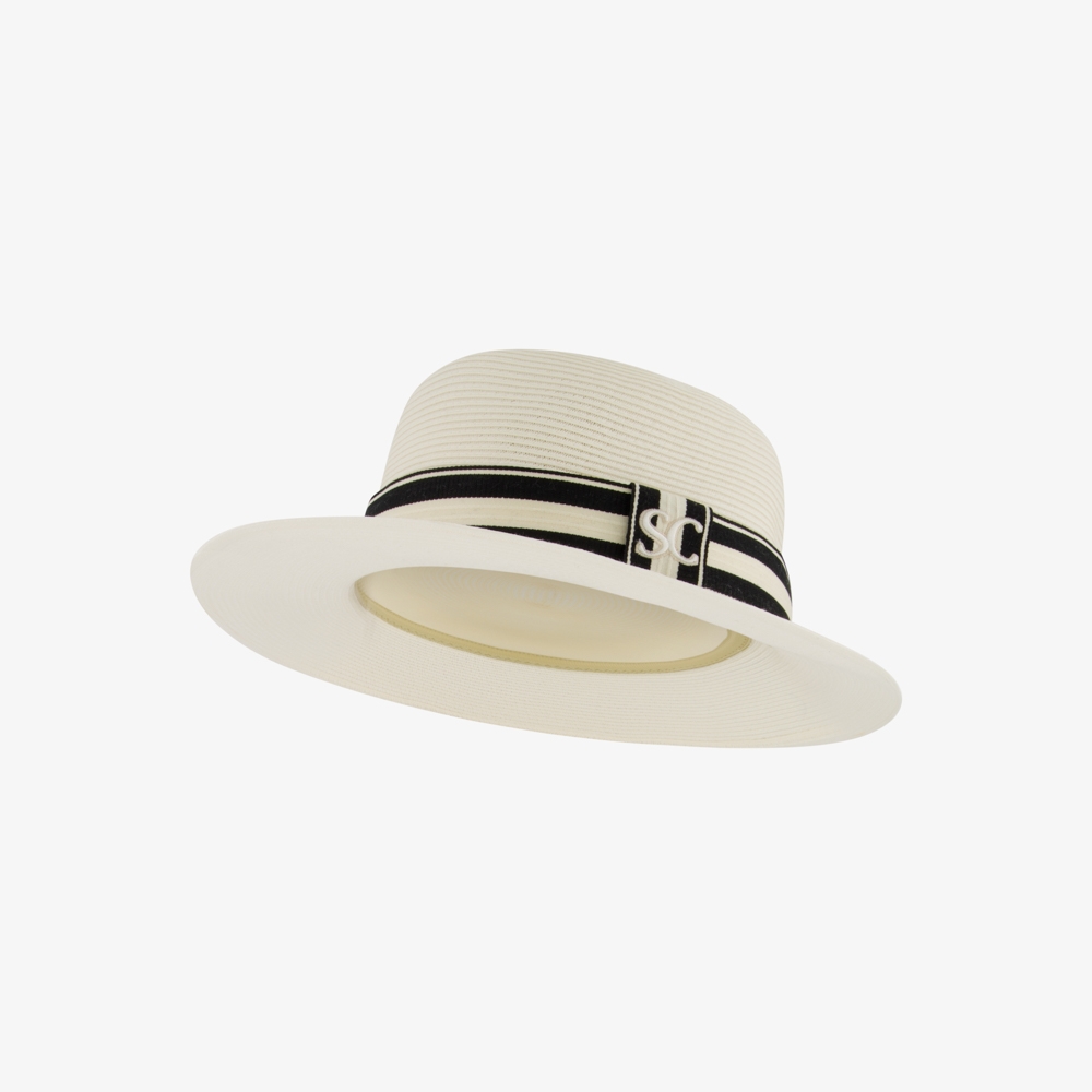 사우스케이프 여성 클래식 라피아 페도라 햇_화이트