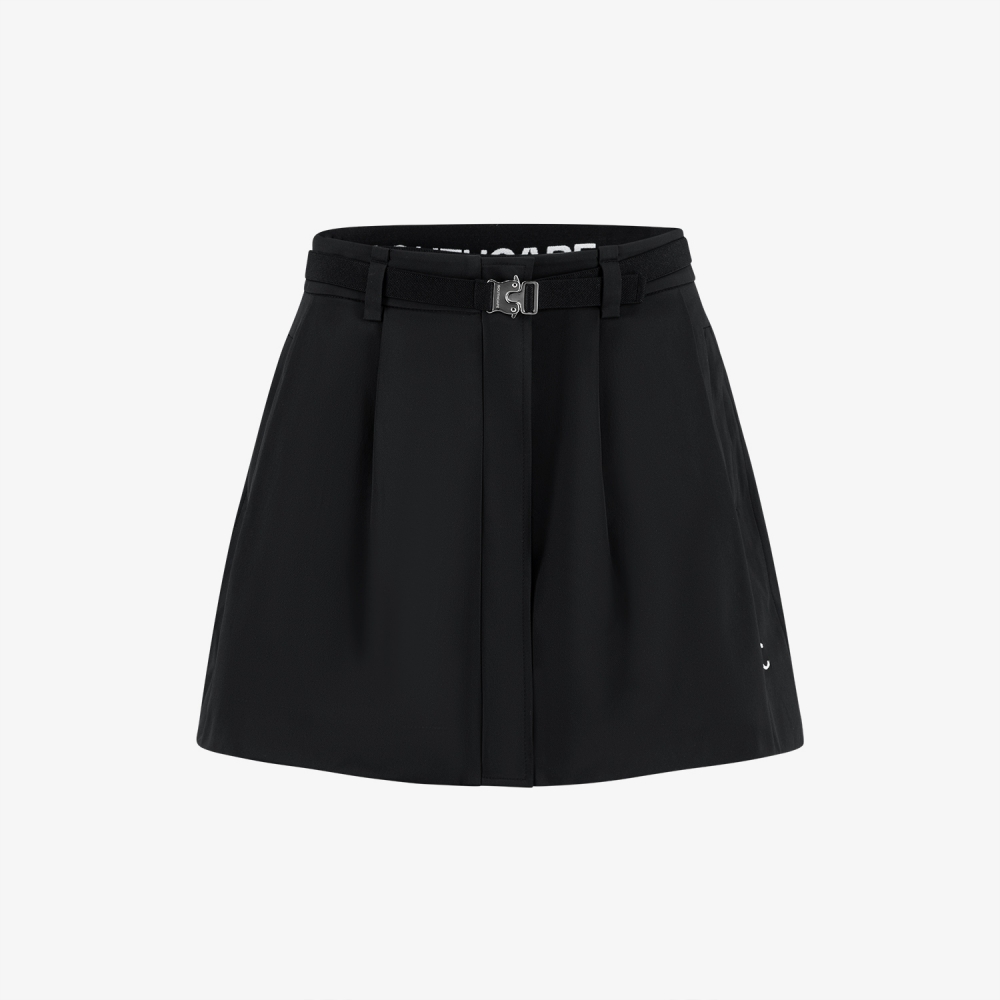 사우스케이프 여성 2-WAY 벨티드 스커트_블랙