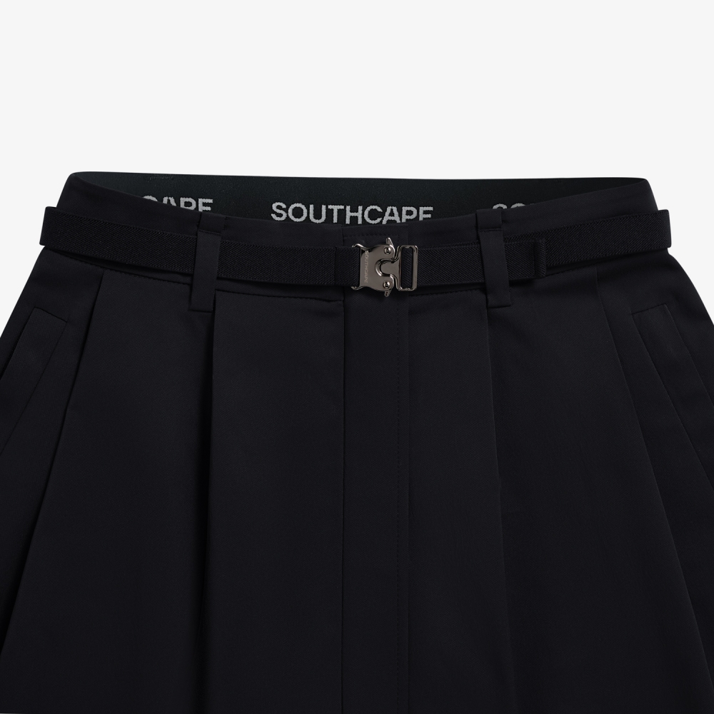 사우스케이프 여성 2-WAY 벨티드 스커트_블랙