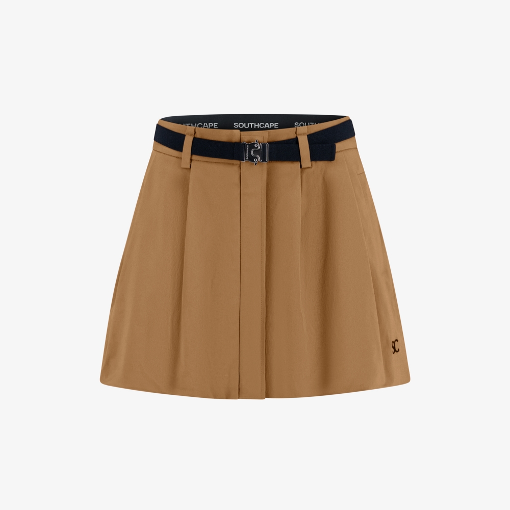 사우스케이프 여성 2-WAY 벨티드 스커트_브라운