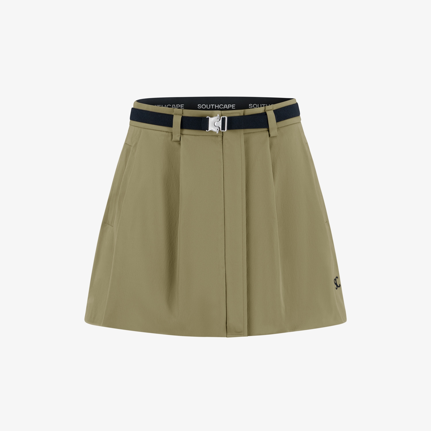 사우스케이프 여성 2-WAY 벨티드 스커트_카키