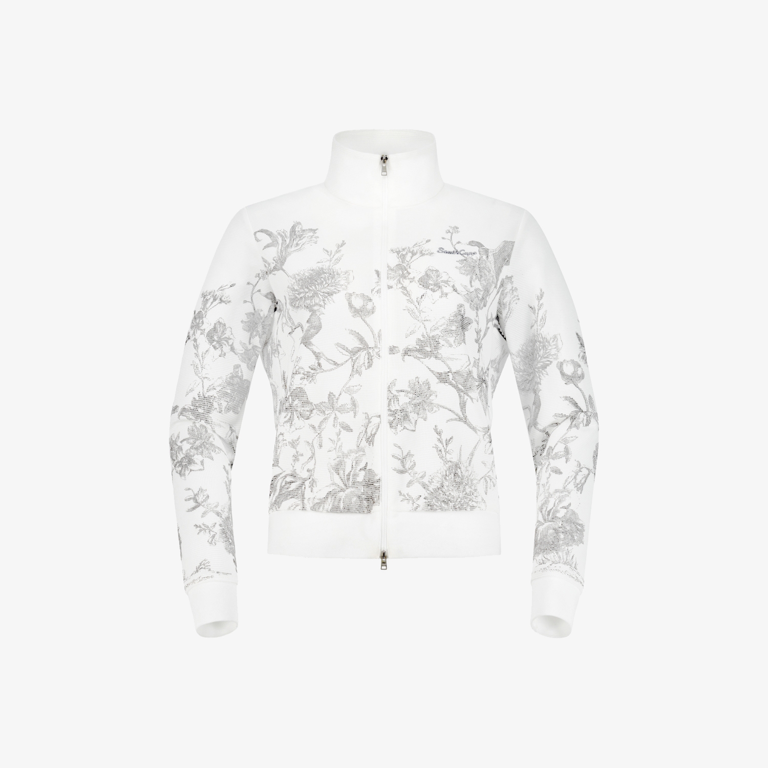 사우스케이프 여성 블러썸 메시 집업 점퍼_화이트