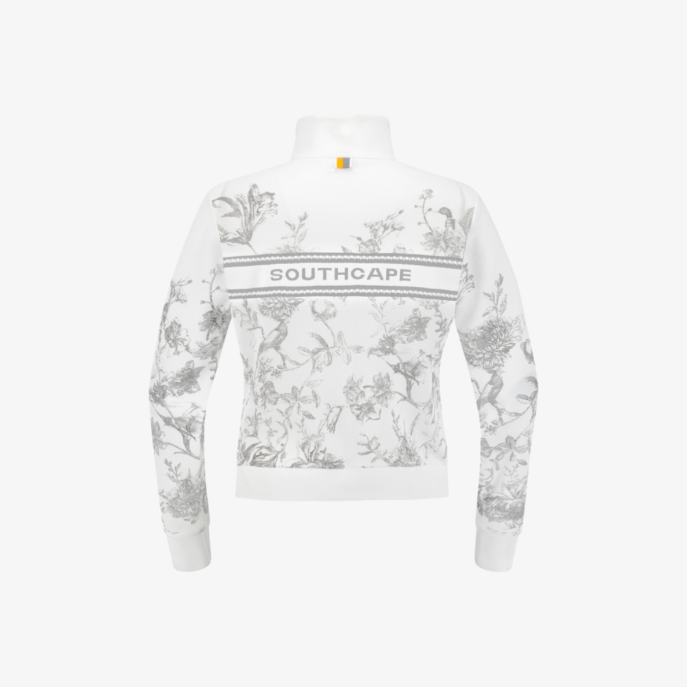 사우스케이프 여성 블러썸 메시 집업 점퍼_화이트