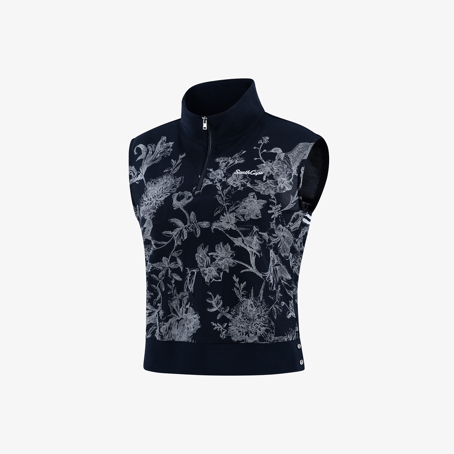 사우스케이프 여성 블러썸 메시 슬리브리스_네이비