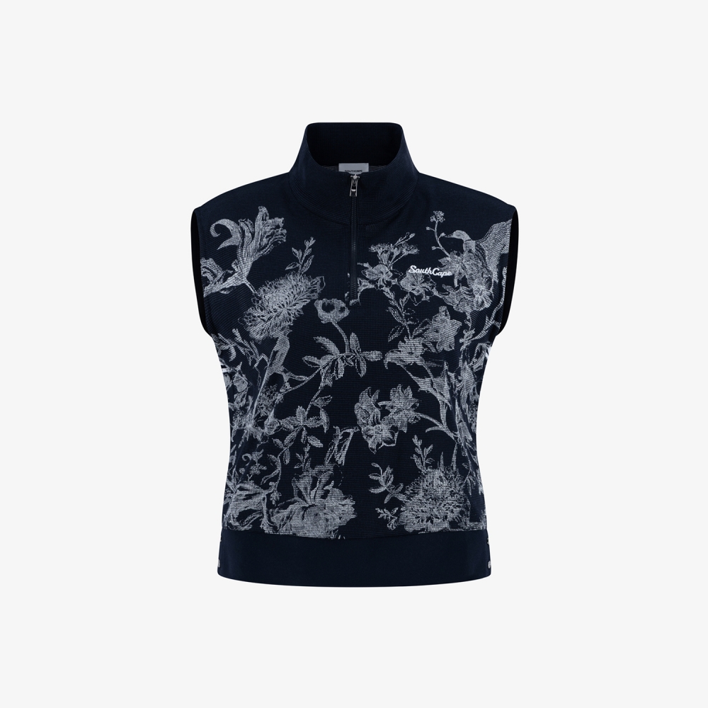 사우스케이프 여성 블러썸 메시 슬리브리스_네이비