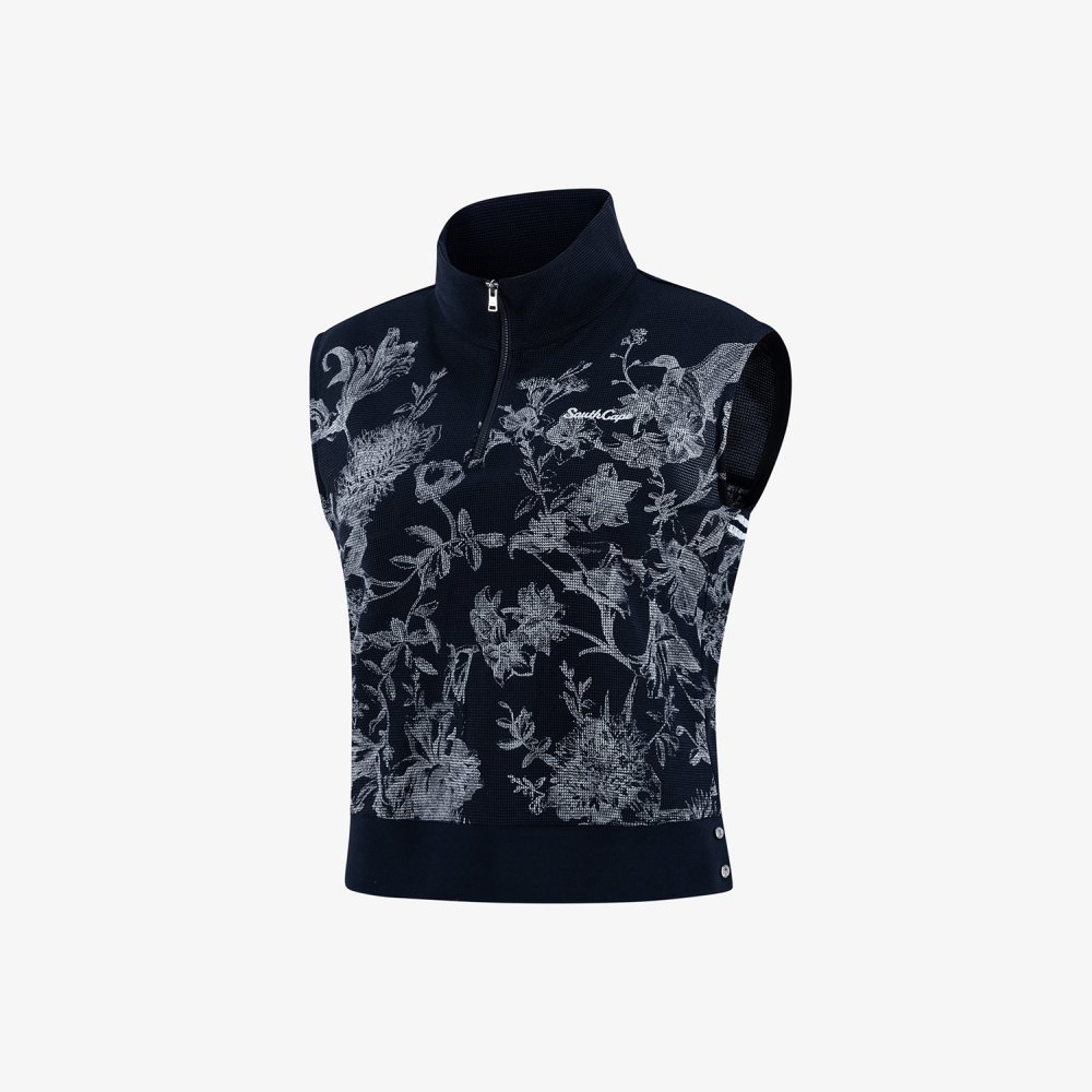 사우스케이프 여성 블러썸 메시 슬리브리스_네이비