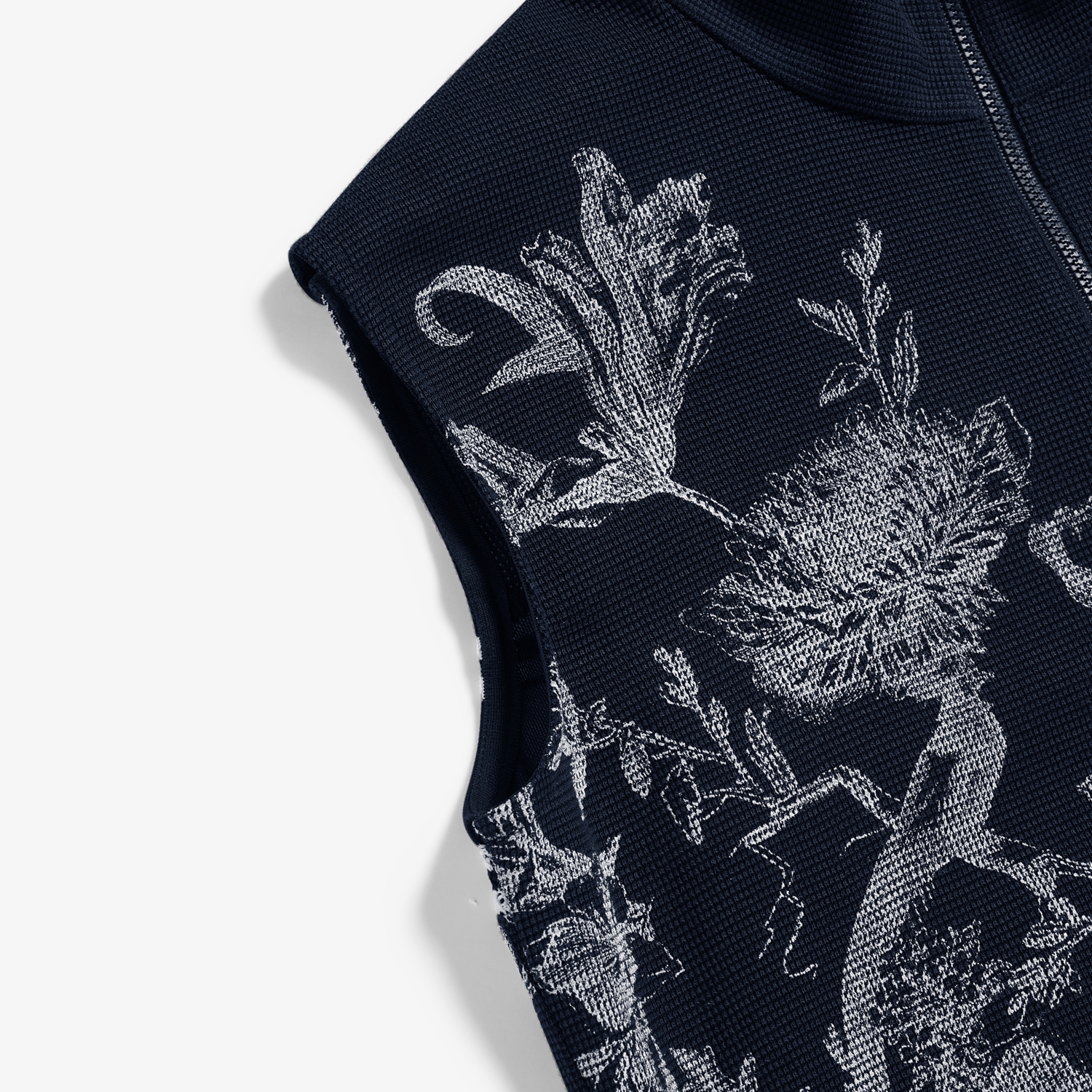 사우스케이프 여성 블러썸 메시 슬리브리스_네이비