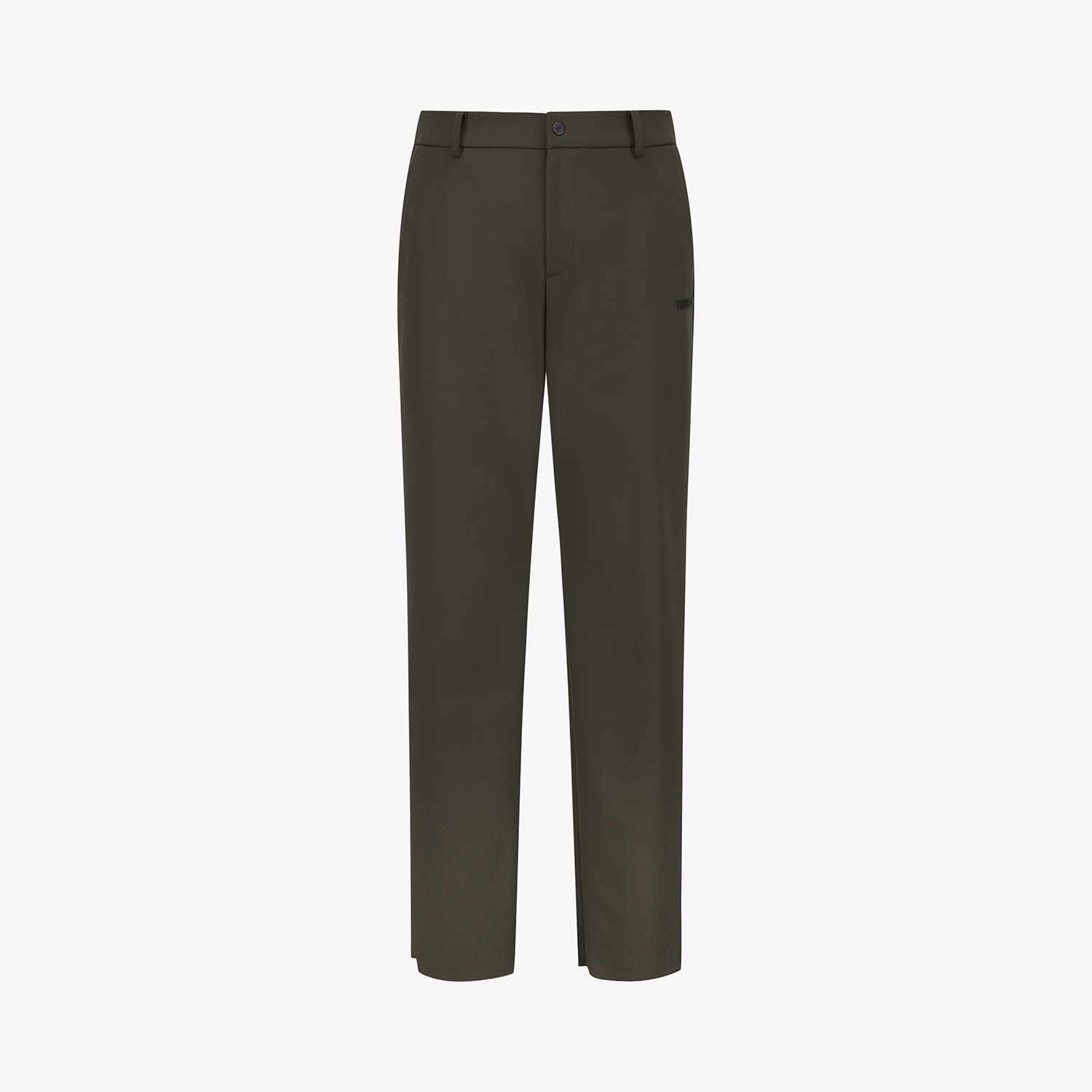 사우스케이프 남성 레더 패치 레귤러핏 팬츠_브라운