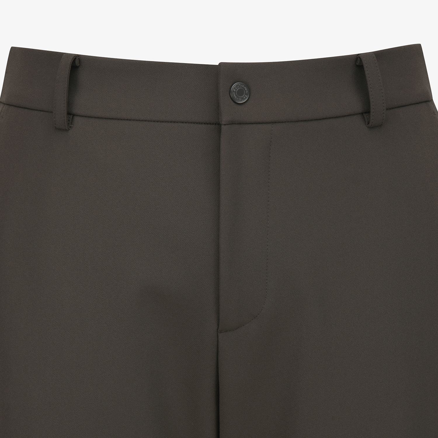 사우스케이프 남성 레더 패치 레귤러핏 팬츠_브라운