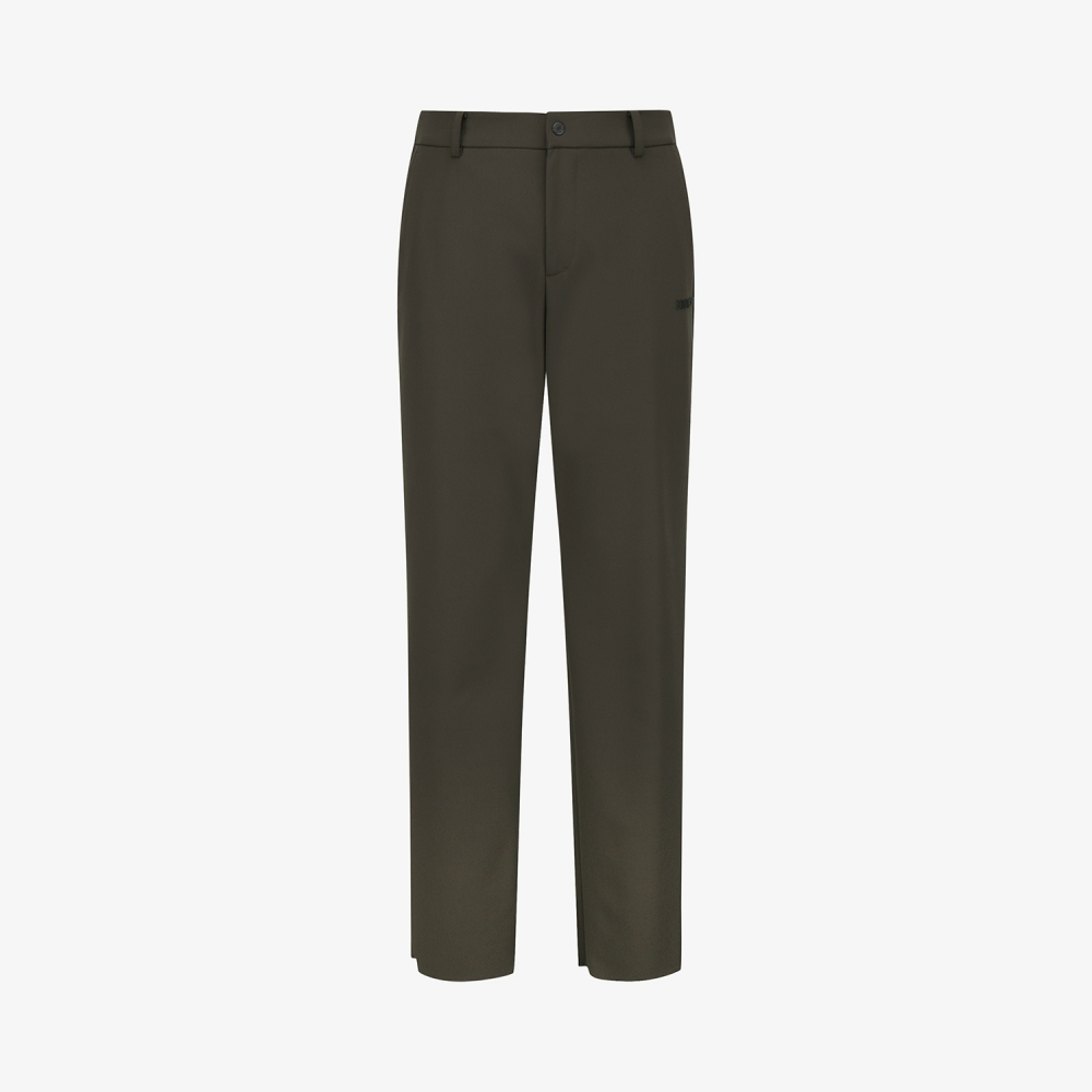 사우스케이프 남성 레더 패치 레귤러핏 팬츠_브라운