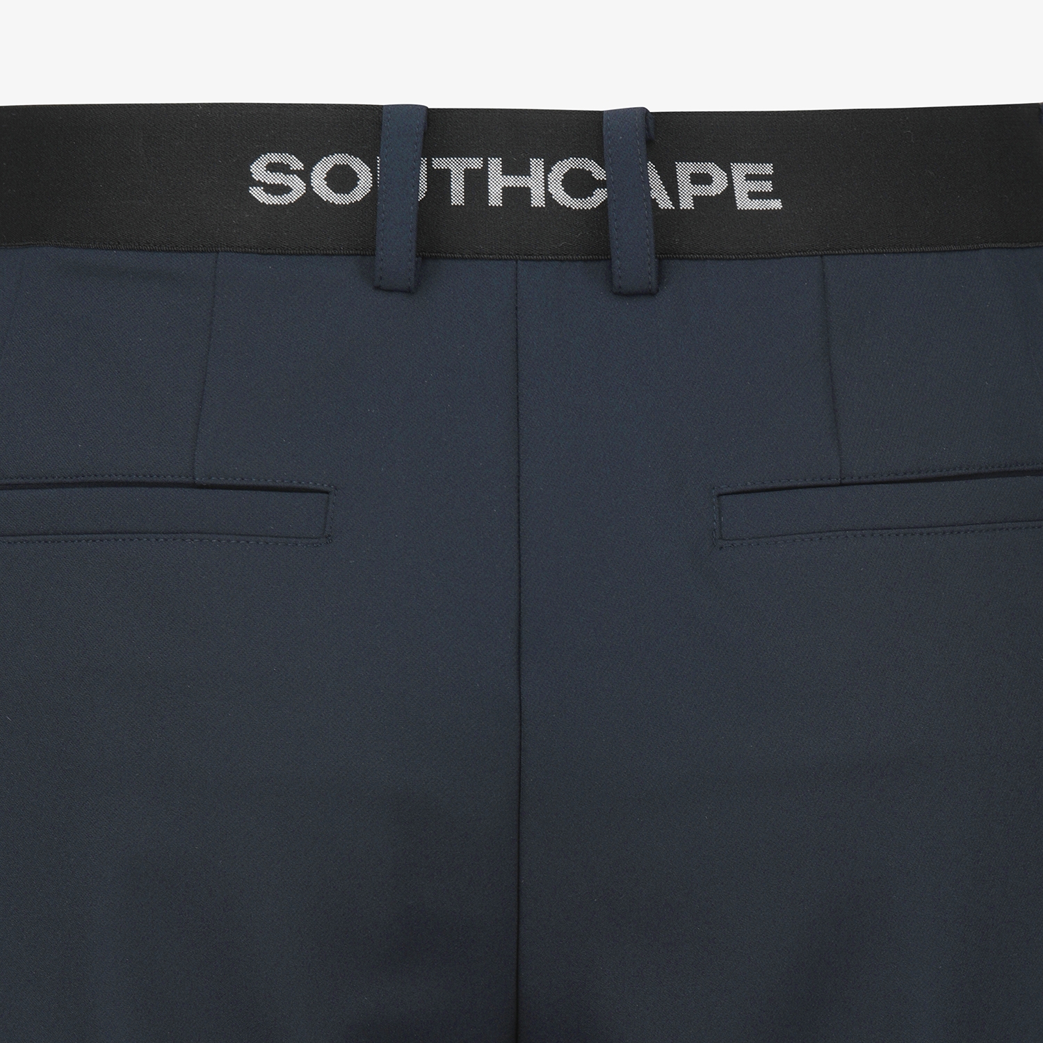 사우스케이프 남성 레더 패치 레귤러핏 팬츠_다크 네이비