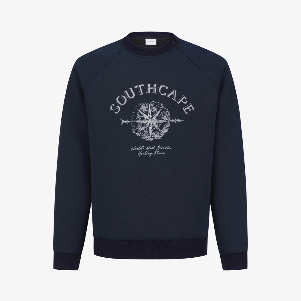 남성 사우스크로스 빈티지 프린팅 스웨트 셔츠_다크 네이비