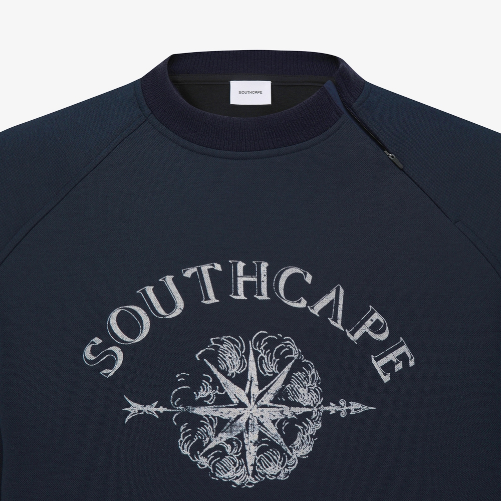 남성 사우스크로스 빈티지 프린팅 스웨트 셔츠_다크 네이비