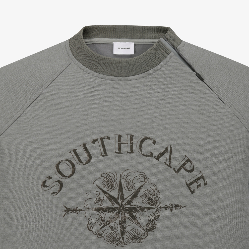 남성 사우스크로스 빈티지 프린팅 스웨트 셔츠_멜란지 그레이