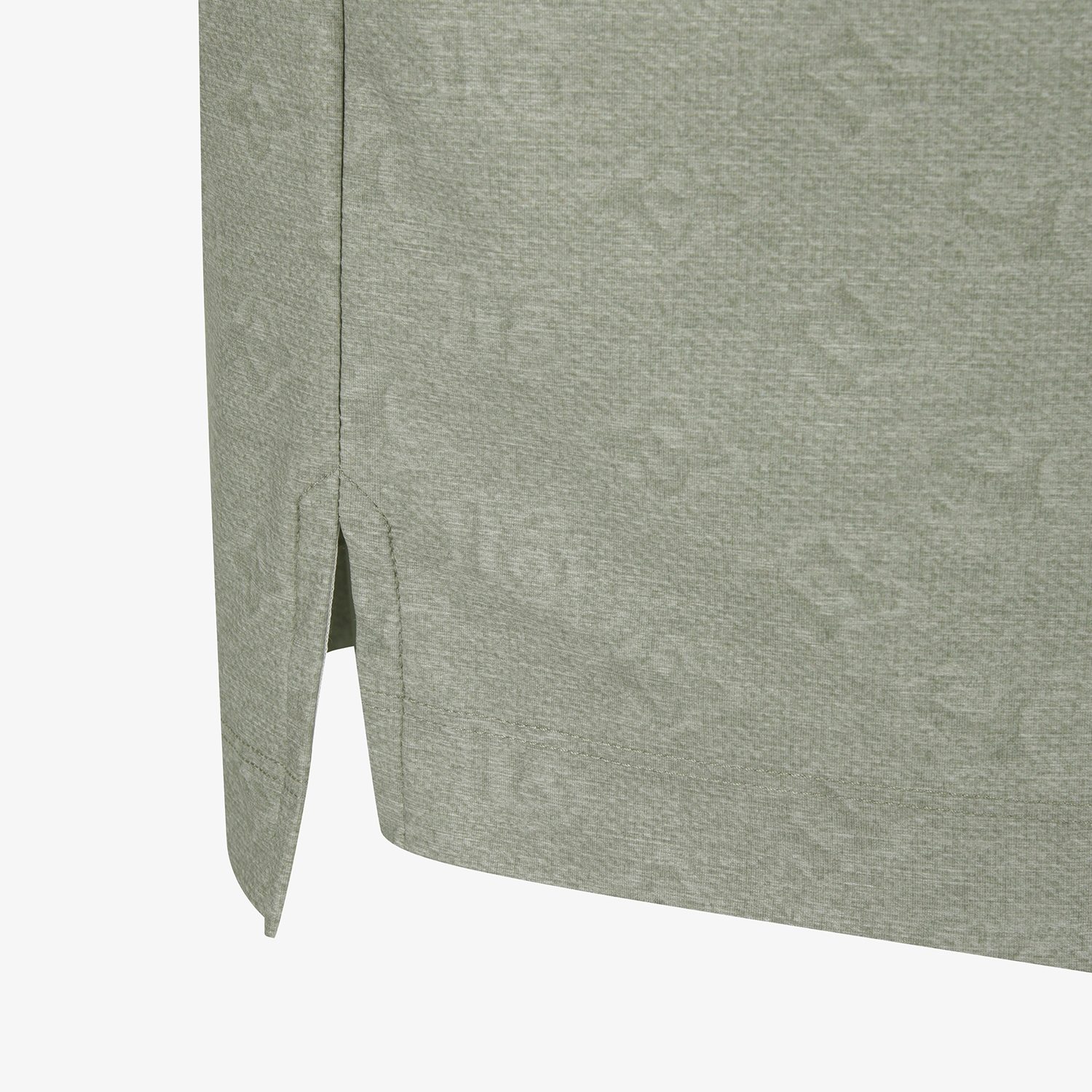 사우스케이프 남성 모노그램 패턴 긴팔 카라 티셔츠_카키