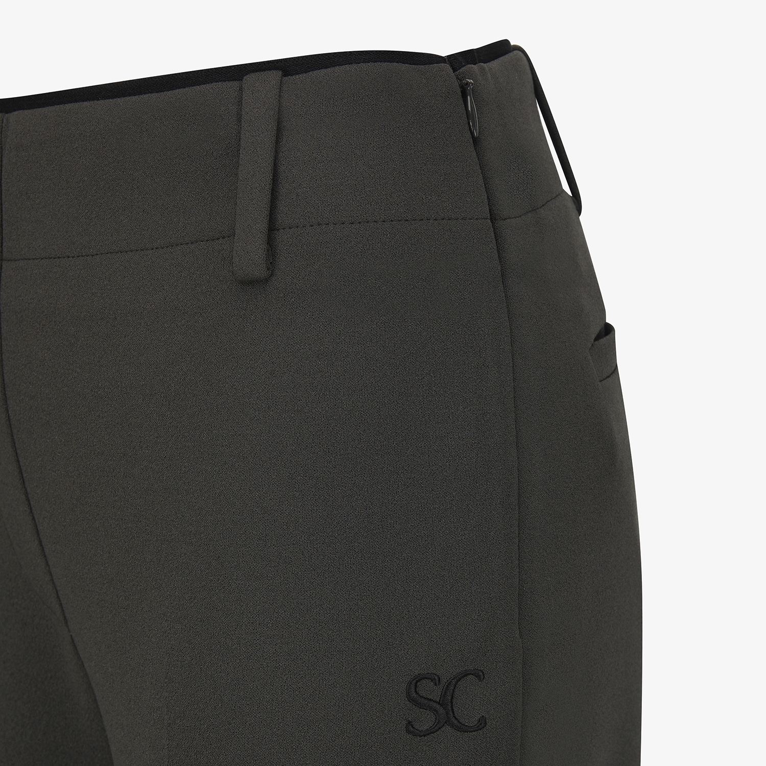 사우스케이프 여성 쿨터치 부츠컷 밴딩 팬츠_다크 그레이