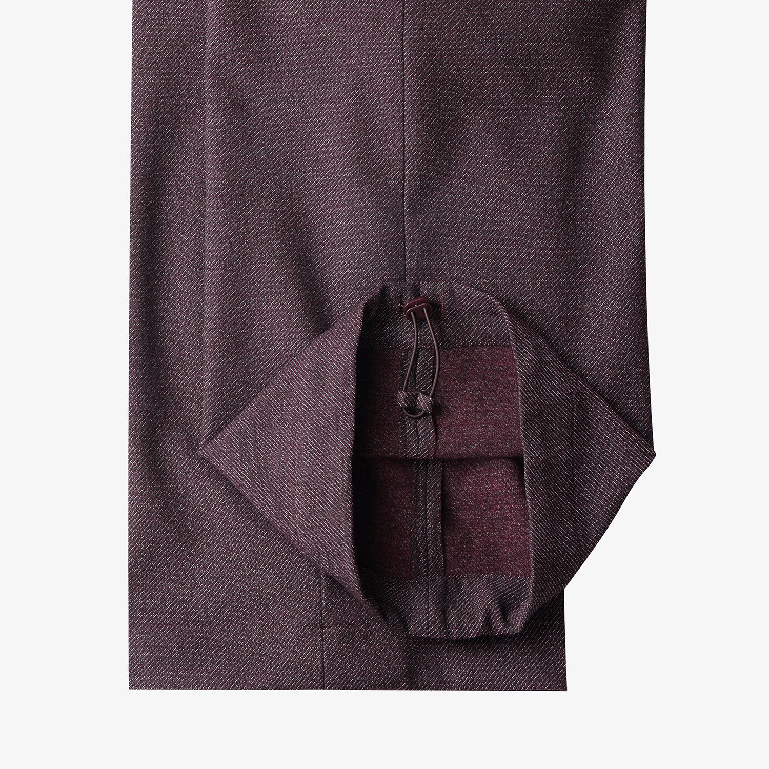 여성 사우스크로스 기모 아웃포켓 와이드 팬츠_다크 레드