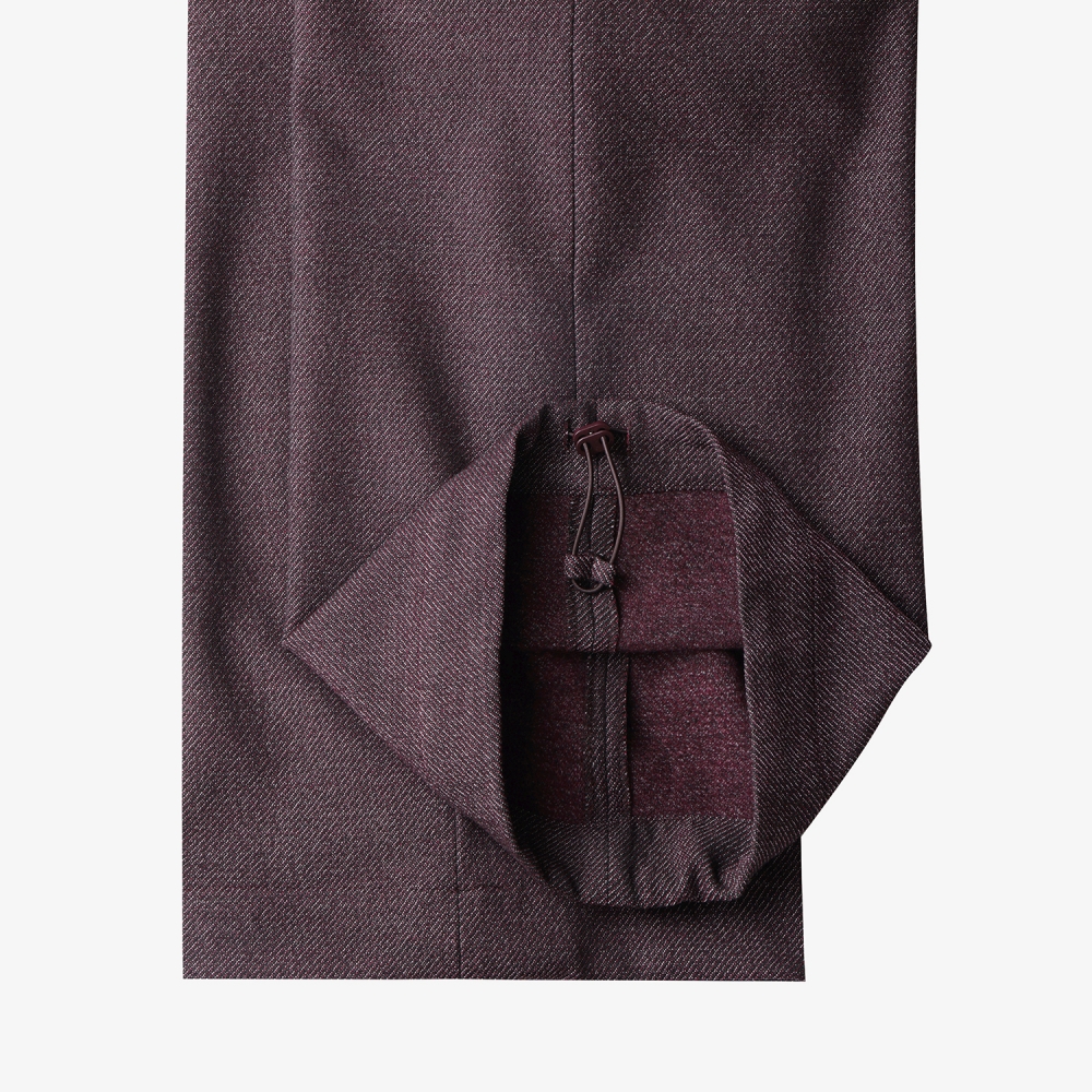 여성 사우스크로스 기모 아웃포켓 와이드 팬츠_다크 레드