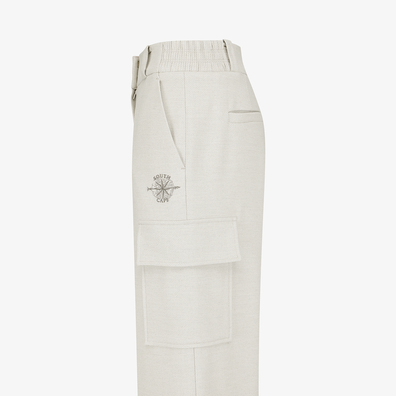 여성 사우스크로스 기모 아웃포켓 와이드 팬츠_그레이 베이지