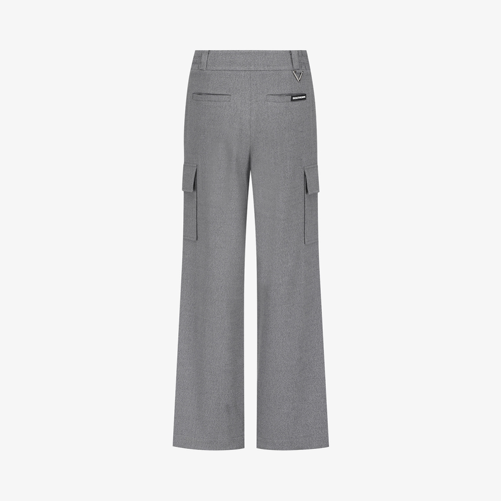 여성 사우스크로스 기모 아웃포켓 와이드 팬츠_그레이