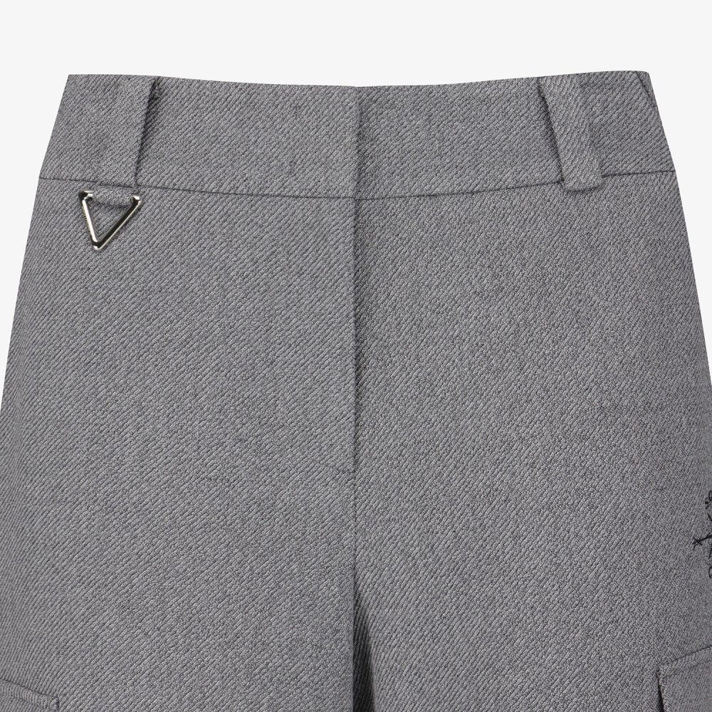 여성 사우스크로스 기모 아웃포켓 와이드 팬츠_그레이