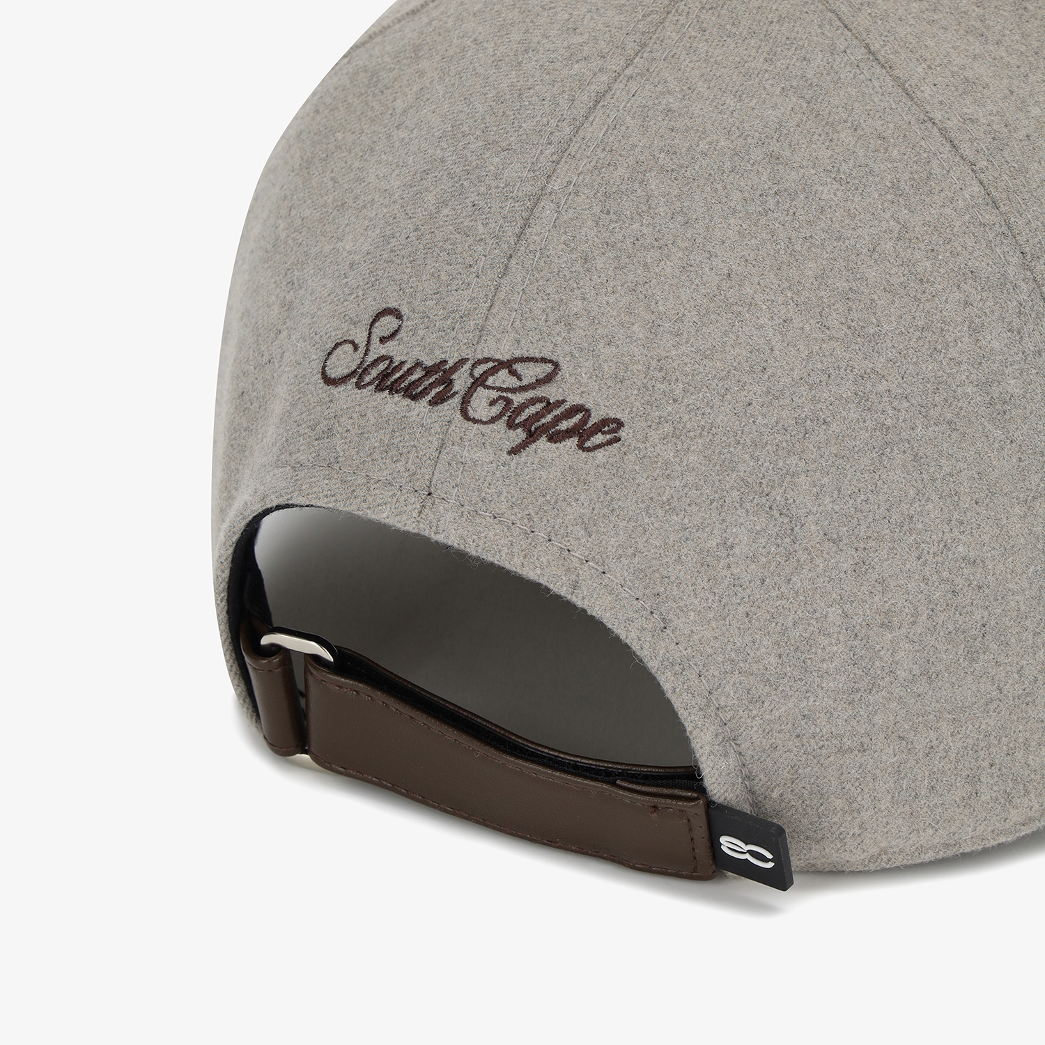 남성 사우스크로스 레더 파이핑 볼캡_멜란지 베이지