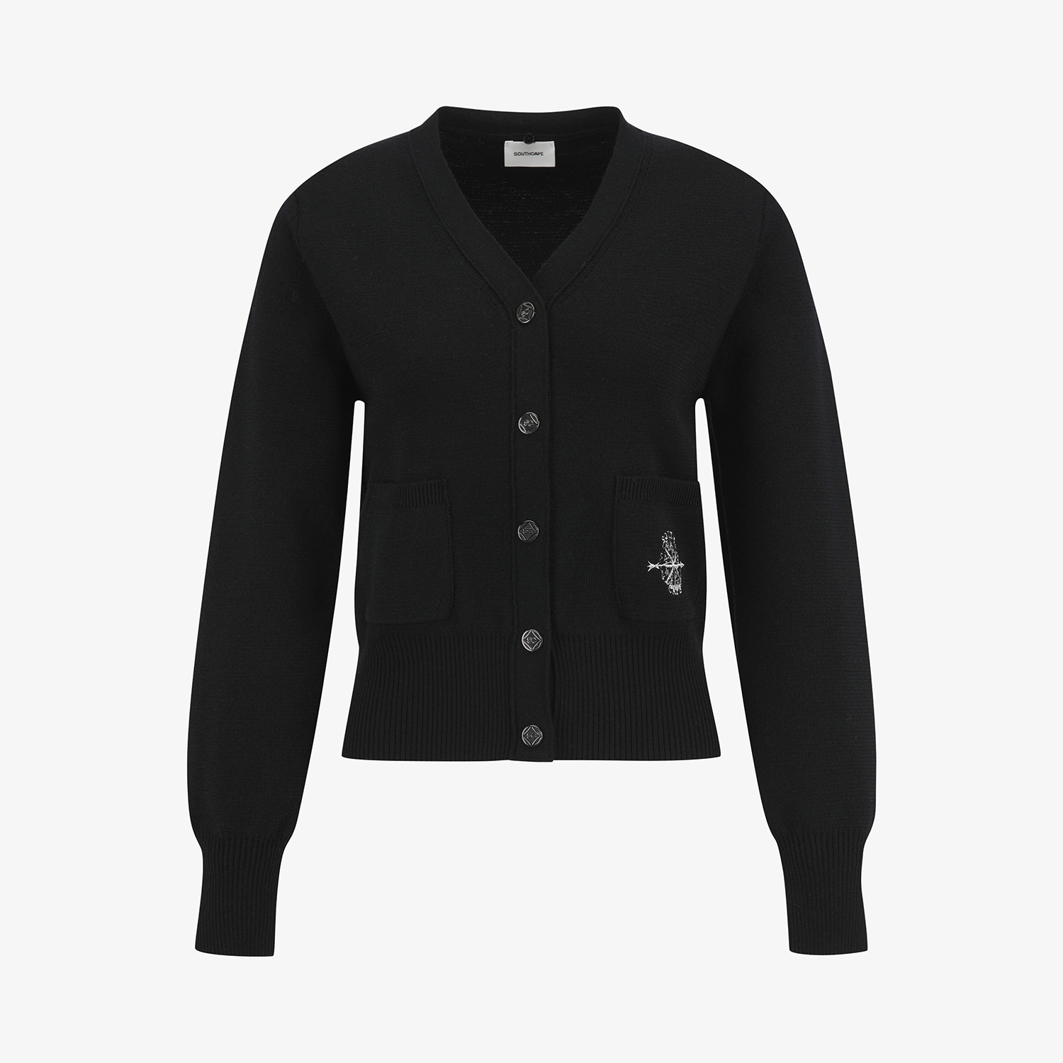 여성 사우스크로스 디테쳐블 세일러 카라 가디건_블랙