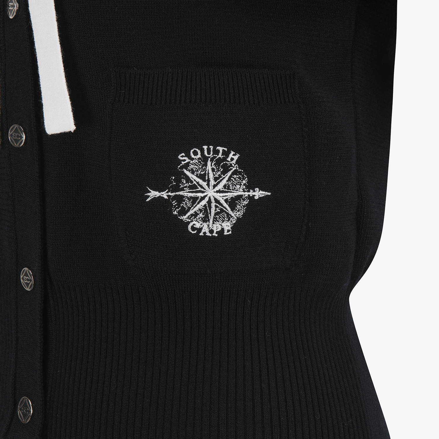 여성 사우스크로스 디테쳐블 세일러 카라 가디건_블랙