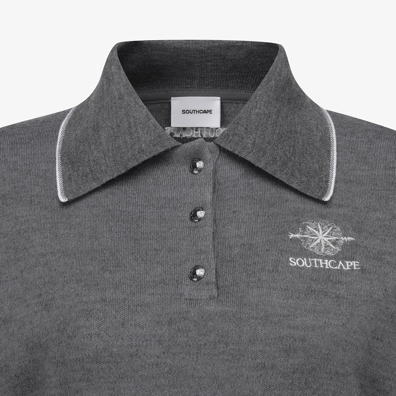 여성 사우스크로스 빅카라 티셔츠_그레이