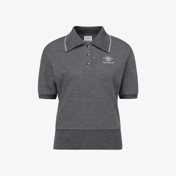 여성 사우스크로스 빅카라 티셔츠_그레이