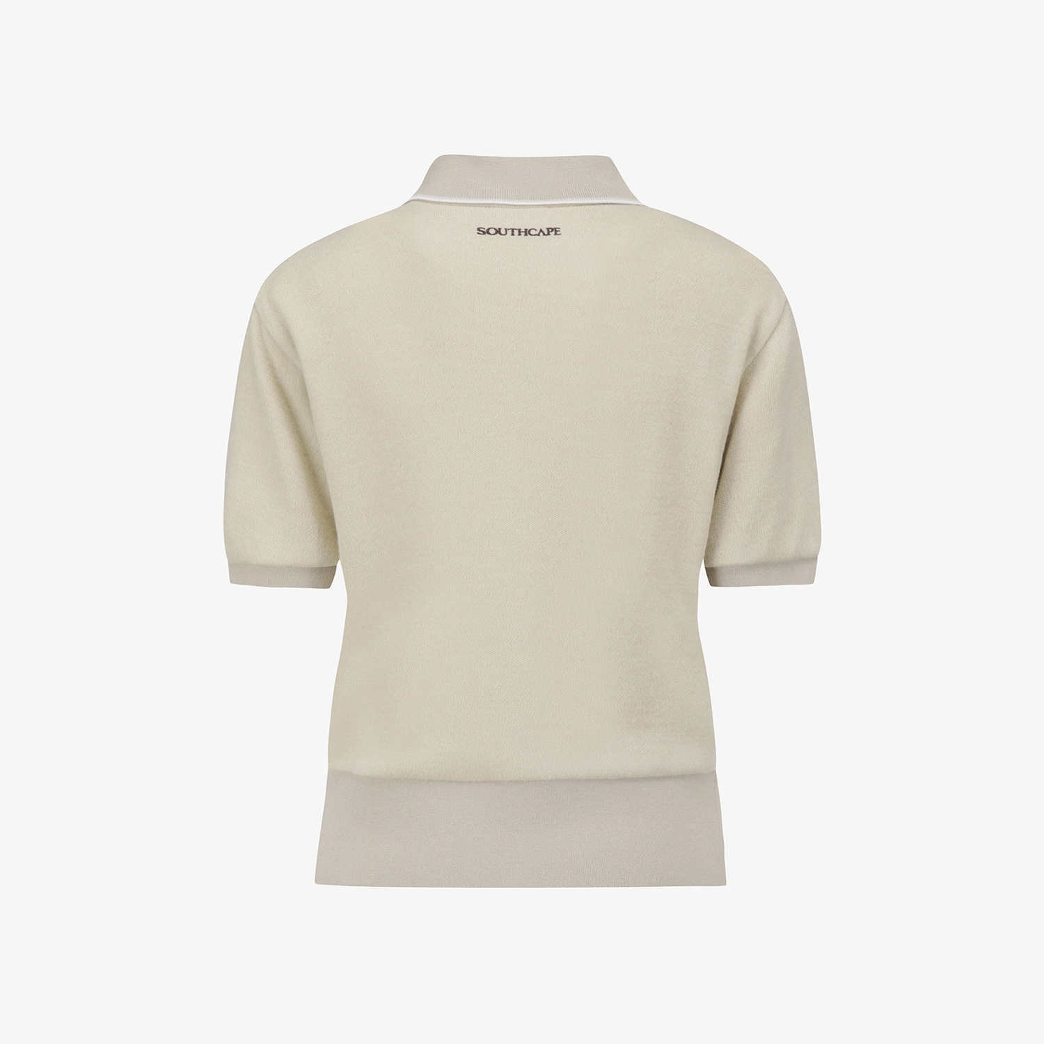 여성 사우스크로스 빅카라 티셔츠_라이트 베이지