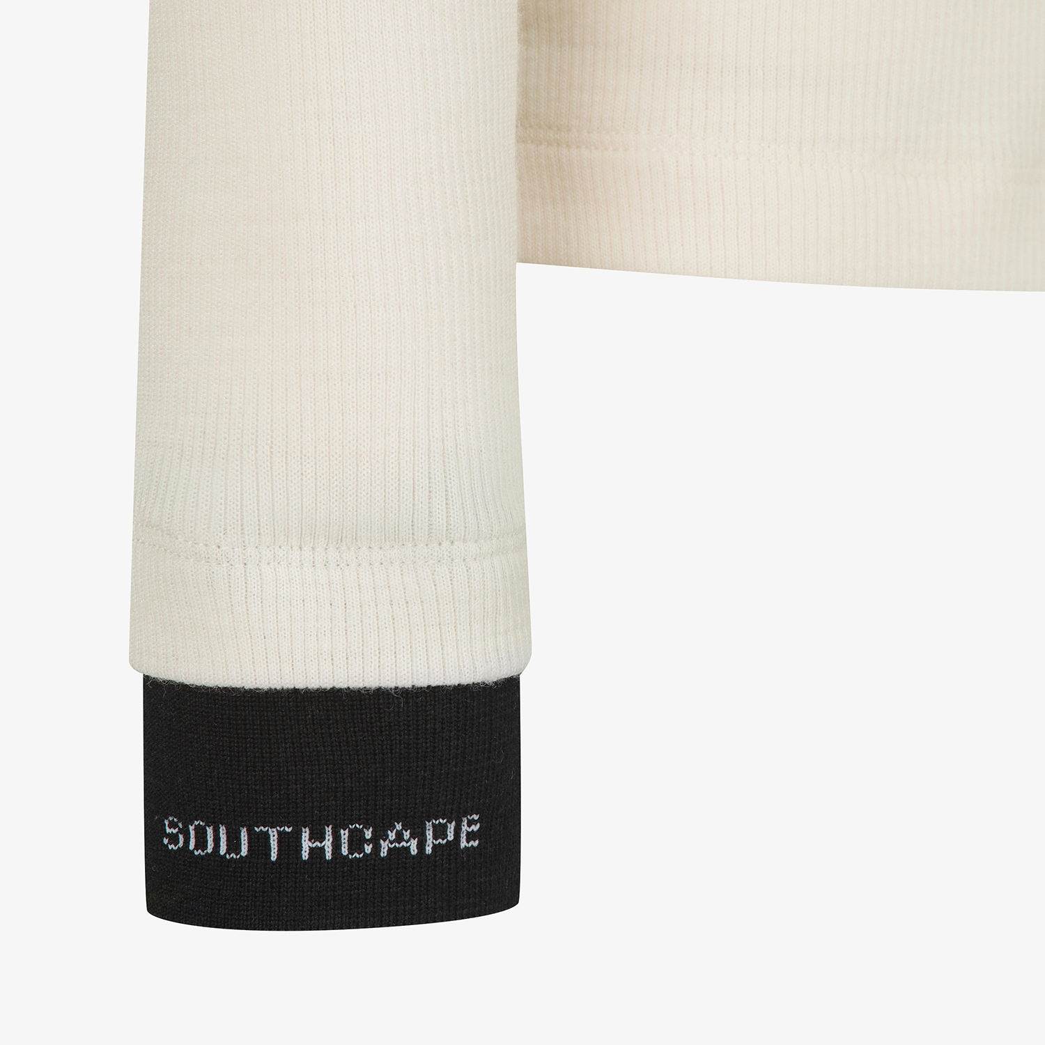 사우스케이프 여성 캐시미어 더블 폴로 티셔츠_아이보리