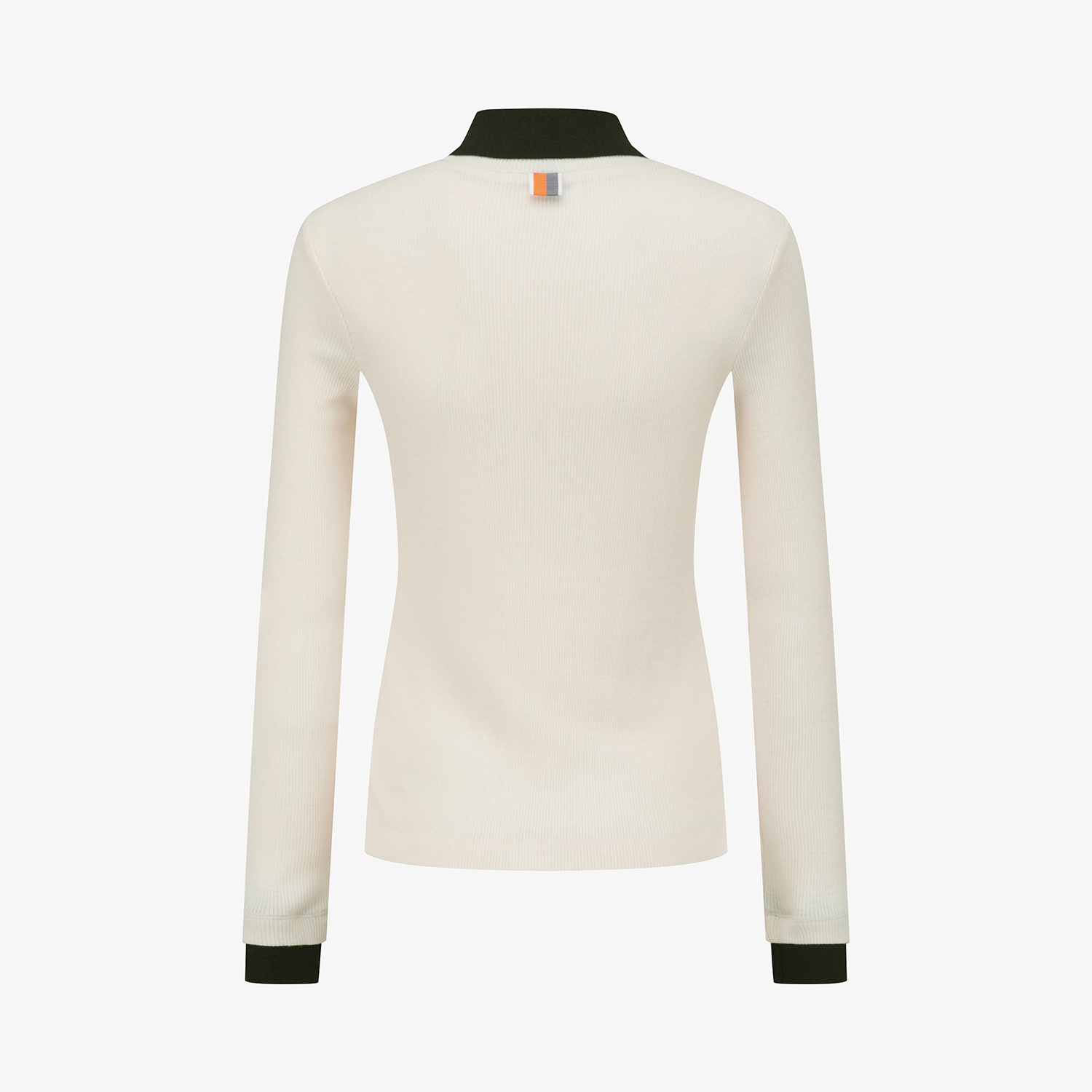 사우스케이프 여성 캐시미어 더블 폴로 티셔츠_아이보리