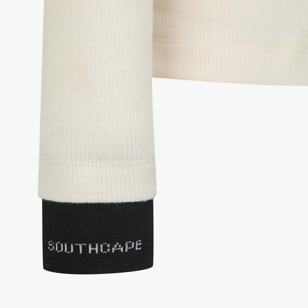 사우스케이프 여성 캐시미어 더블 폴로 티셔츠_아이보리